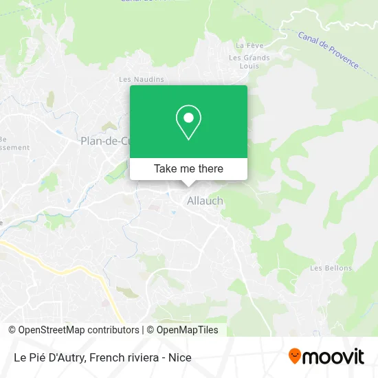 Le Pié D'Autry map