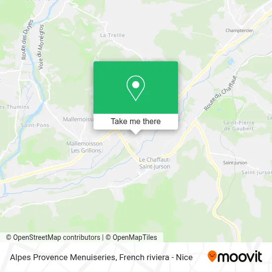 Alpes Provence Menuiseries map