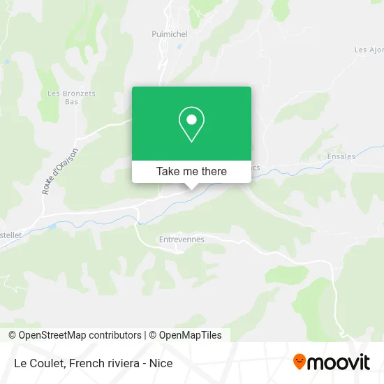 Le Coulet map
