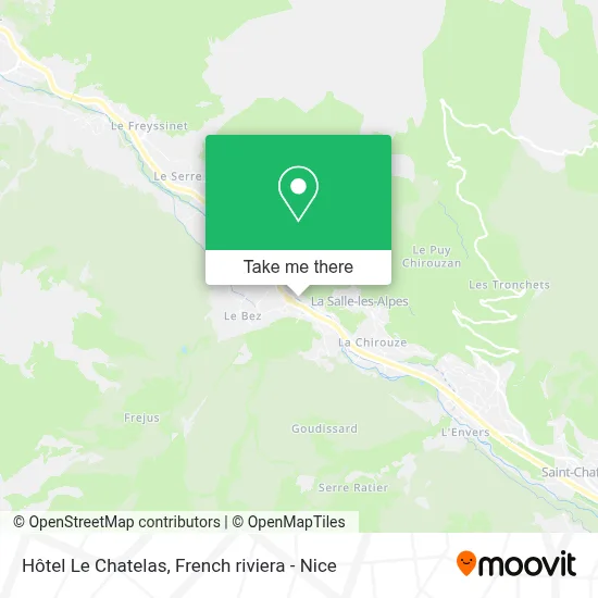 Hôtel Le Chatelas map