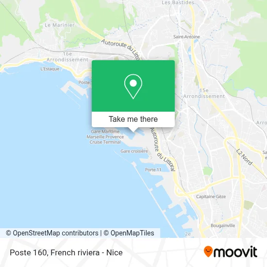 Poste 160 map