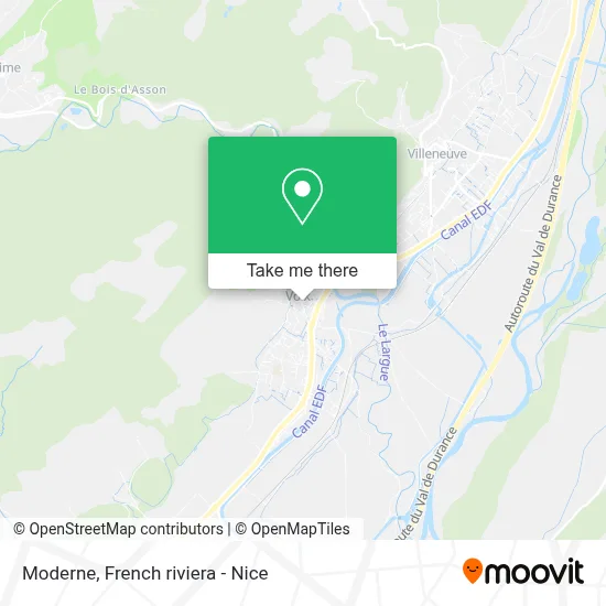 Moderne map