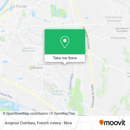 Avignon Combes map