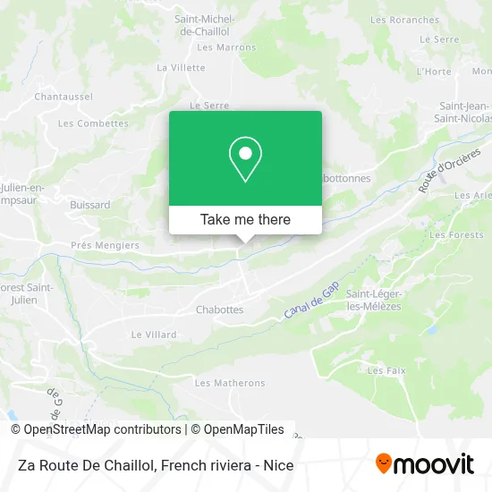 Za Route De Chaillol map