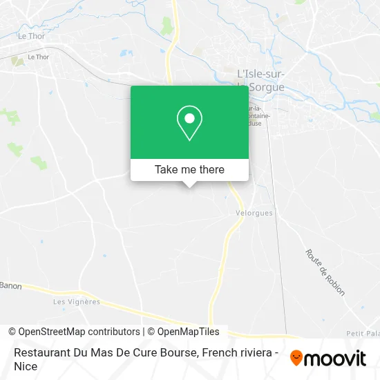 Restaurant Du Mas De Cure Bourse map