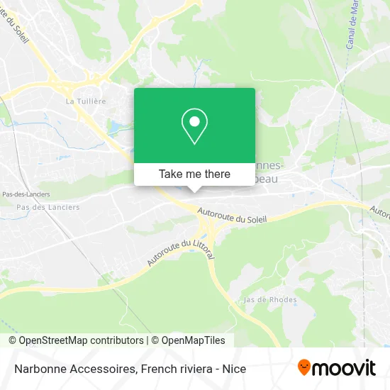 Narbonne Accessoires map