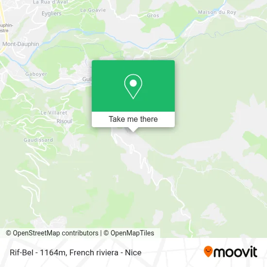 Mapa Rif-Bel - 1164m