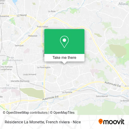 Résidence La Monette map