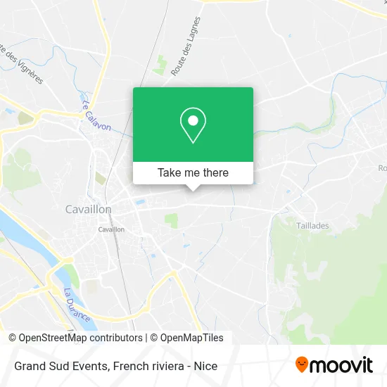 Grand Sud Events map