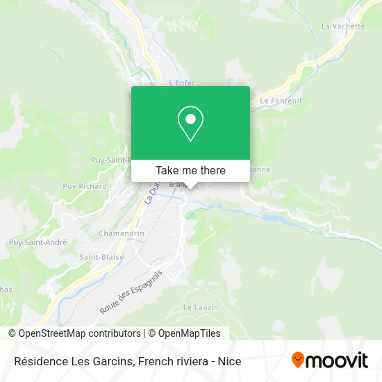 Résidence Les Garcins map