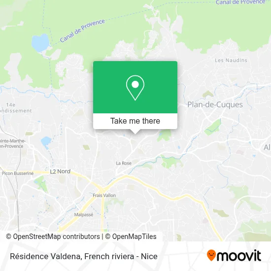 Résidence Valdena map