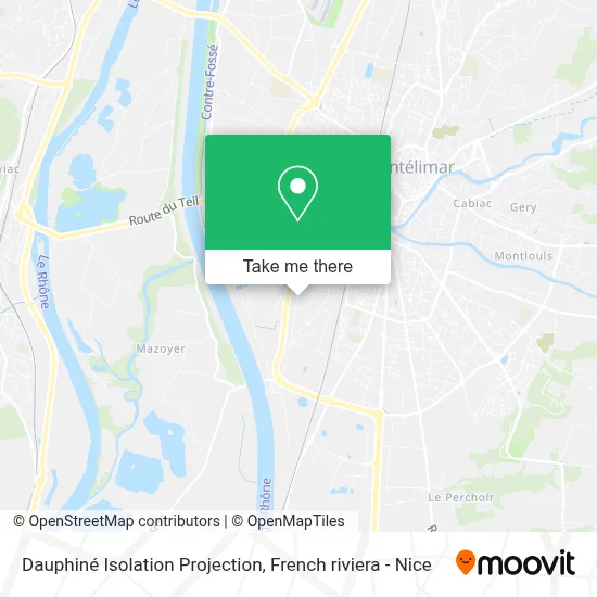 Dauphiné Isolation Projection map
