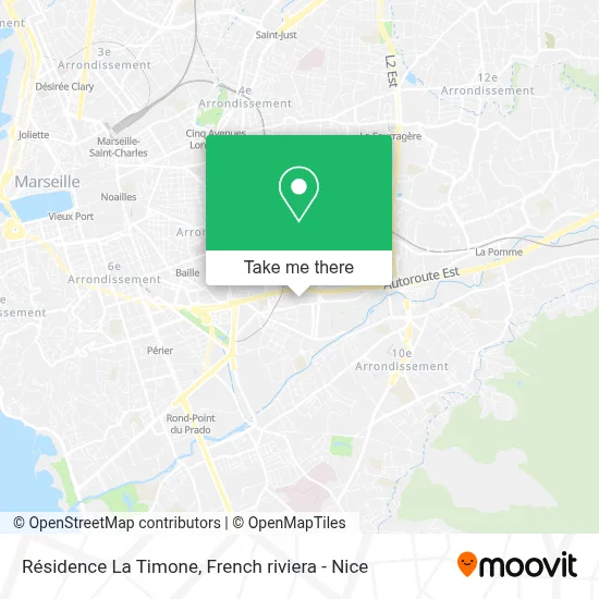 Résidence La Timone map