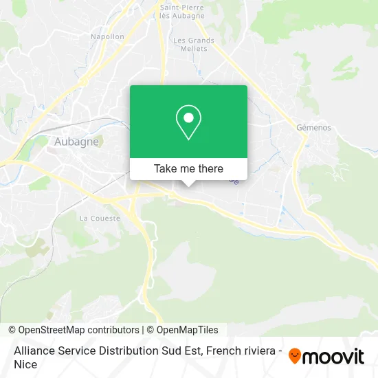 Alliance Service Distribution Sud Est map