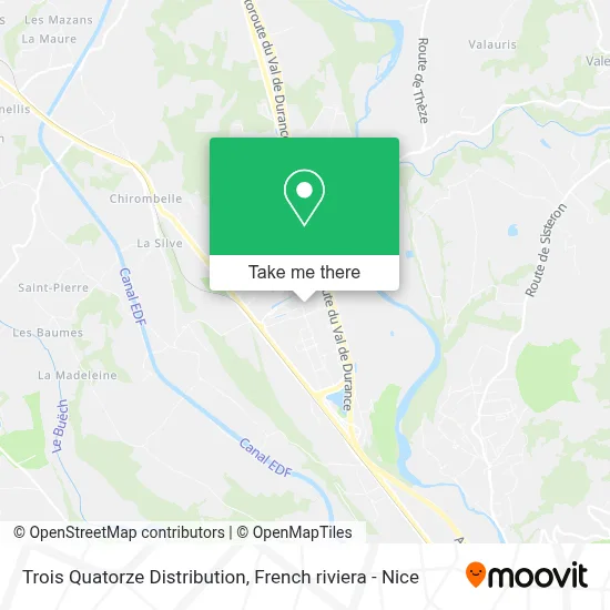 Trois Quatorze Distribution map