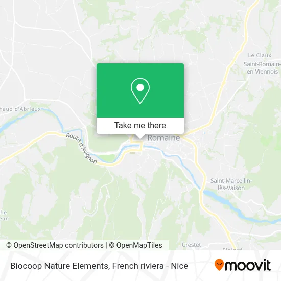 Biocoop Nature Elements map