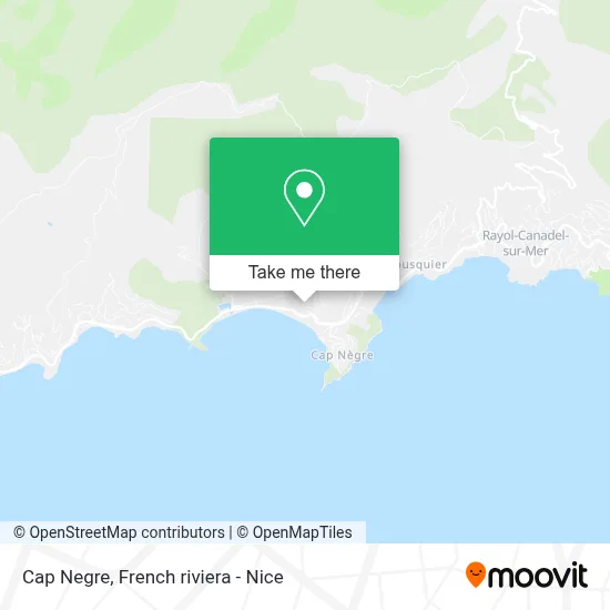Cap Negre map