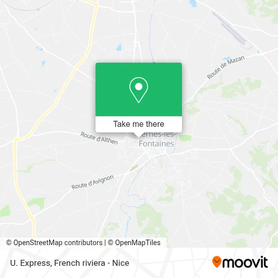 U. Express map