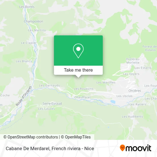 Cabane De Merdarel map