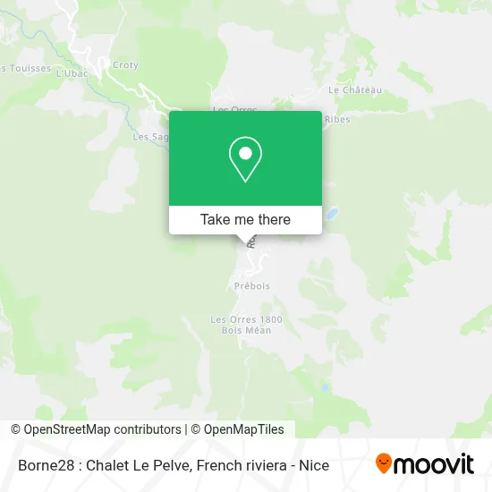 Borne28 : Chalet Le Pelve map