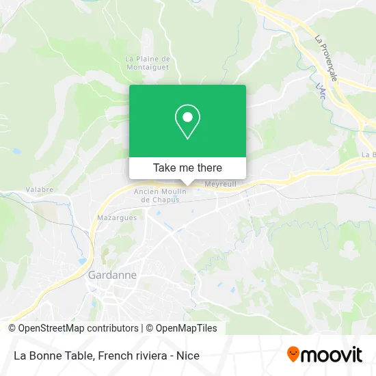 La Bonne Table map