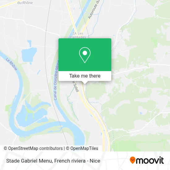 Stade Gabriel Menu map