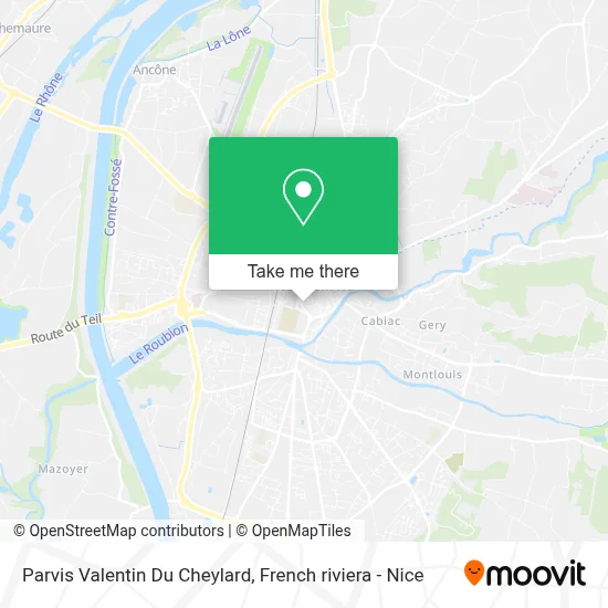 Parvis Valentin Du Cheylard map