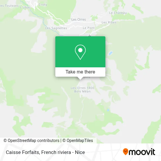 Caisse Forfaits map