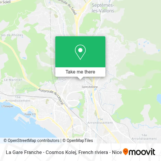 La Gare Franche - Cosmos Kolej map