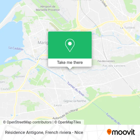 Résidence Antigone map