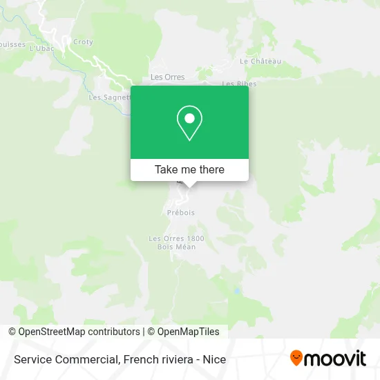 Service Commercial map