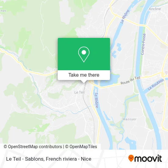 Le Teil - Sablons map