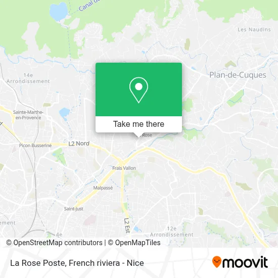 La Rose Poste map