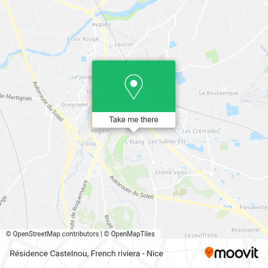 Résidence Castelnou map