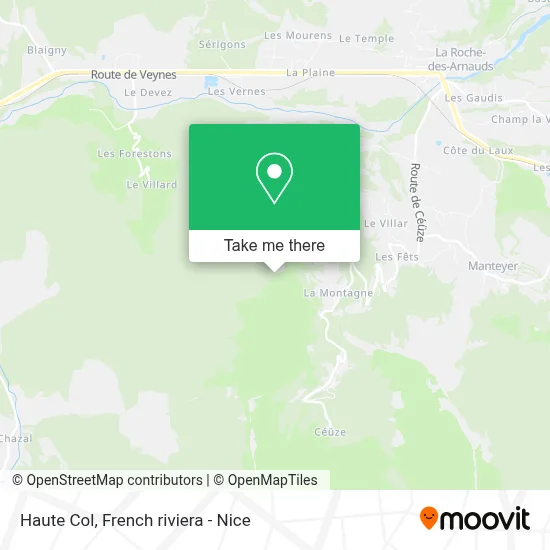 Haute Col map