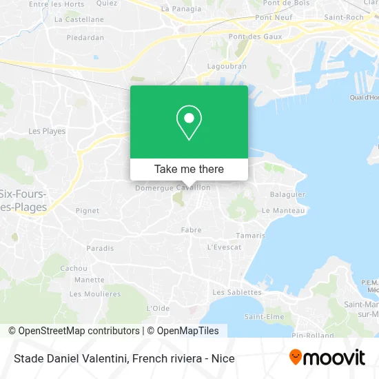 Stade Daniel Valentini map