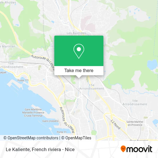 Le Kaliente map