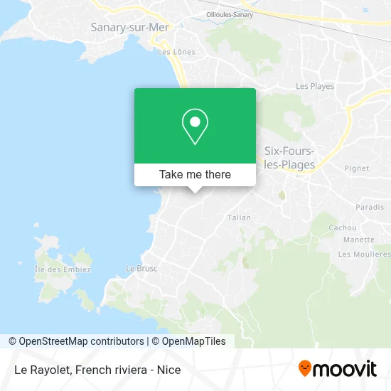 Le Rayolet map