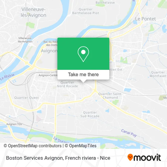 Boston Services Avignon map