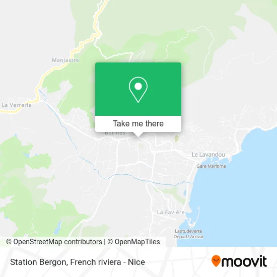 Station Bergon map