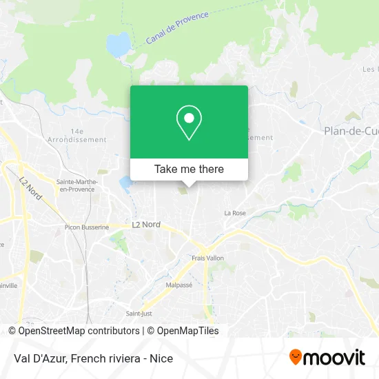 Val D'Azur map