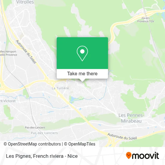 Les Pignes map