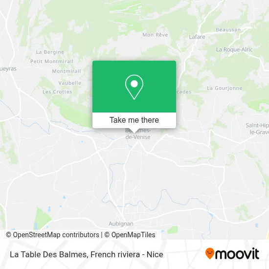 La Table Des Balmes map