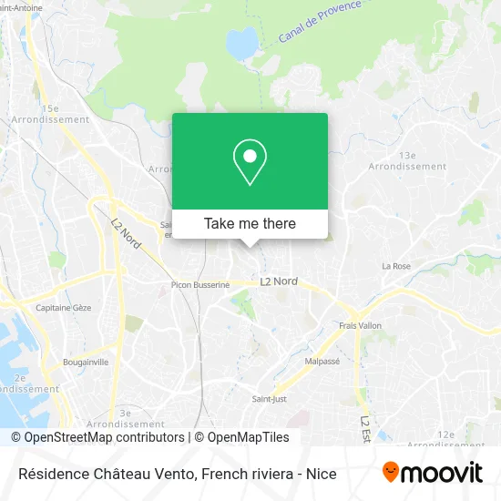 Résidence Château Vento map