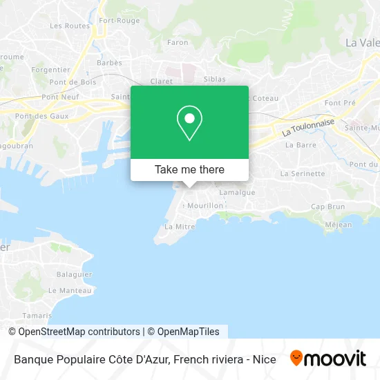 Banque Populaire Côte D'Azur map
