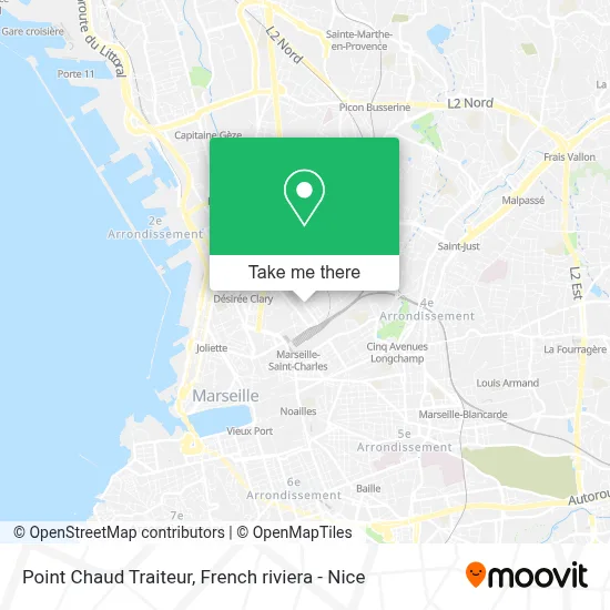 Point Chaud Traiteur map