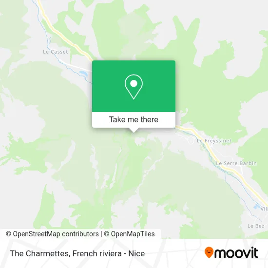 Les Charmettes map