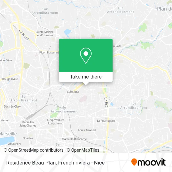Résidence Beau Plan map