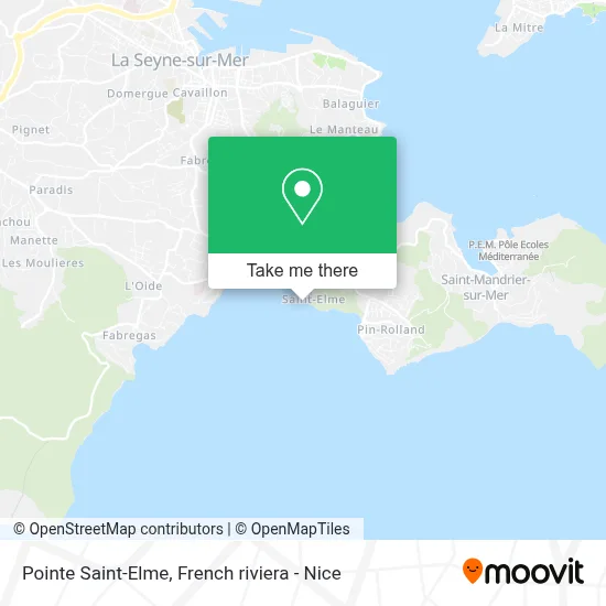 Pointe Saint-Elme map