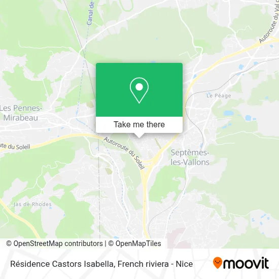 Résidence Castors Isabella map